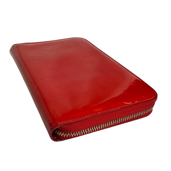 Louis Vuitton Monogram Vernis Red Zippy Organizer Wallet Zip Around GM ~EUC - Picture 3 of 15